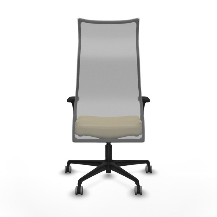 Albacete malla sincro malla gris similpiel crema brazos 1D base nailon ruedas 65mm engomadas