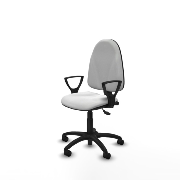 Algarra AS bali blanco brazos fijos base poliamida ruedas nailon 50mm