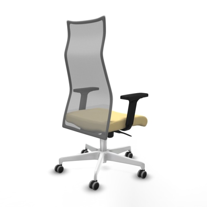 Albacete malla sincro malla gris similpiel crema brazos 2D base blanca ruedas 65mm engomadas