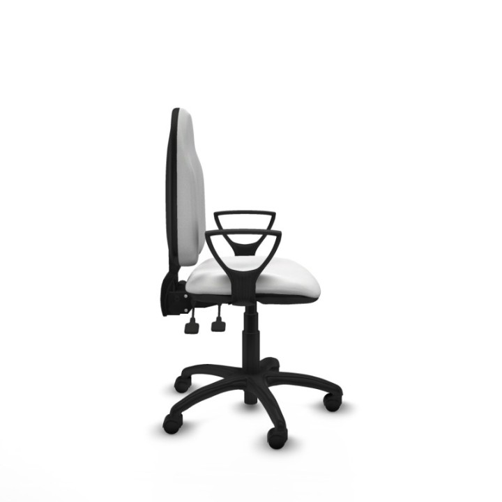 Algarra AS bali blanco brazos fijos base poliamida ruedas nailon 50mm