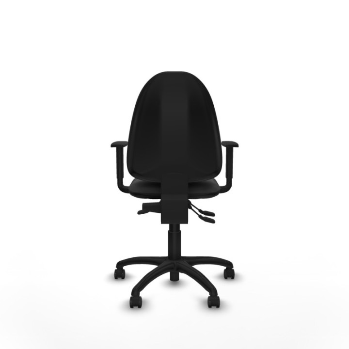 Aýna AS similpiel gris oscuro brazos 1D base poliamida ruedas engomadas 50mm