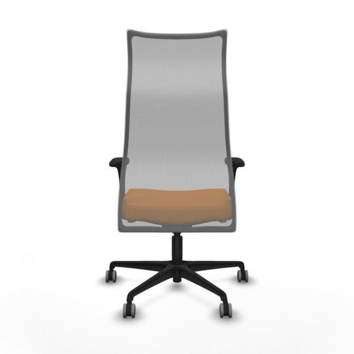 Albacete malla sincro malla gris similpiel naranja brazos 1D base nailon ruedas 65mm engomadas