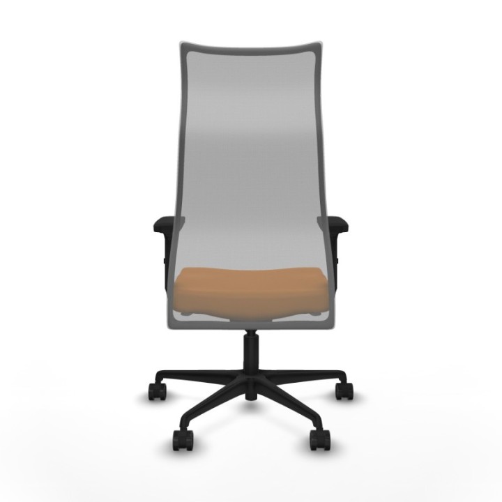 Albacete malla sincro malla gris similpiel naranja brazos 2D base nailon ruedas 65 mm nailon