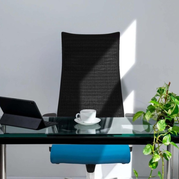 Albacete malla sincro malla gris similpiel turquesa brazos blancos base aluminio ruedas 65mm engomadas