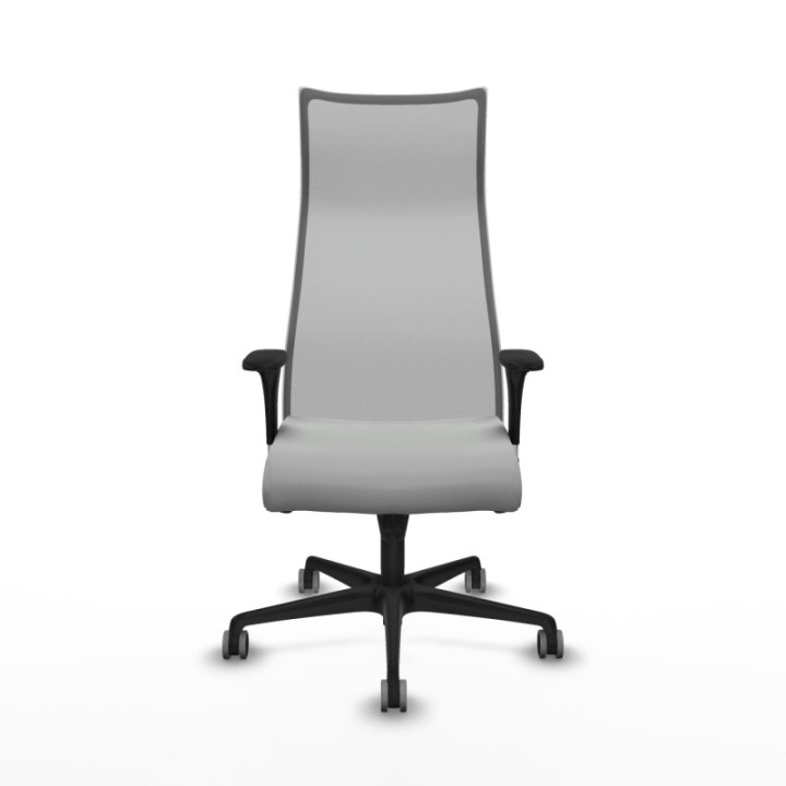 Albacete malla sincro malla gris similpiel gris claro brazos 1D base nailon ruedas 65mm engomadas