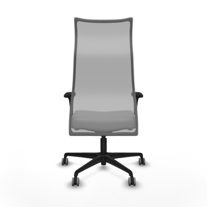 Albacete malla sincro malla gris similpiel gris claro brazos 1D base nailon ruedas 65mm engomadas