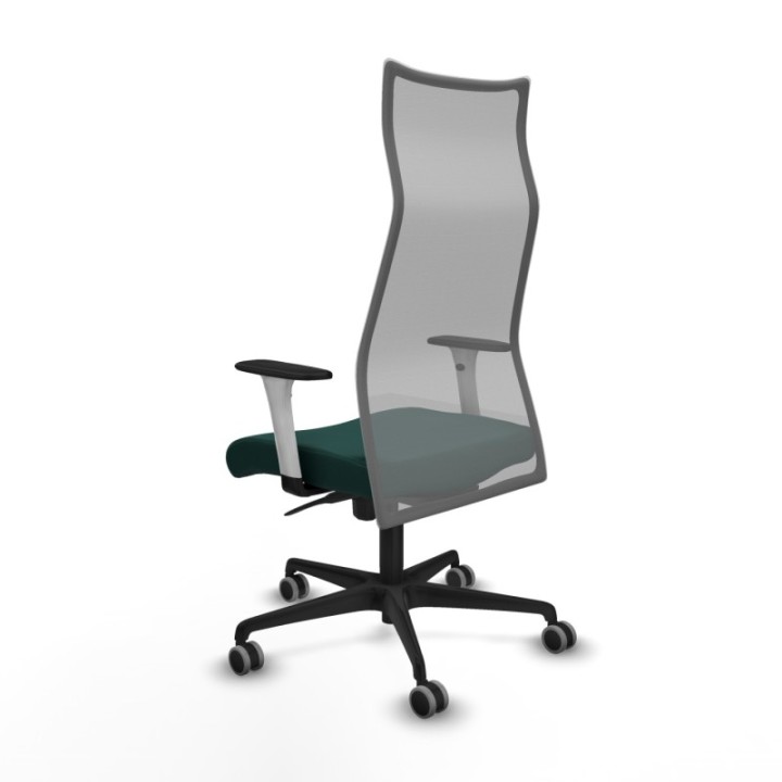 Albacete malla sincro malla gris similpiel verde botella brazos blancos base nailon ruedas 65mm engomadas