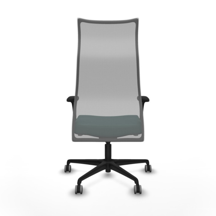 Albacete malla sincro malla gris similpiel verde botella brazos 1D base nailon ruedas 65mm engomadas