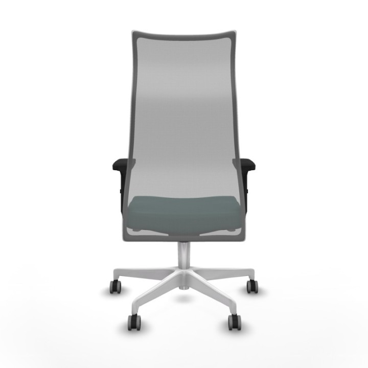 Albacete malla sincro malla gris similpiel verde botella brazos 2D base blanca ruedas 65mm engomadas