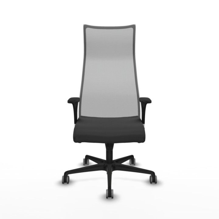 Albacete malla sincro malla gris similpiel gris oscuro brazos 1D base nailon ruedas 65mm engomadas