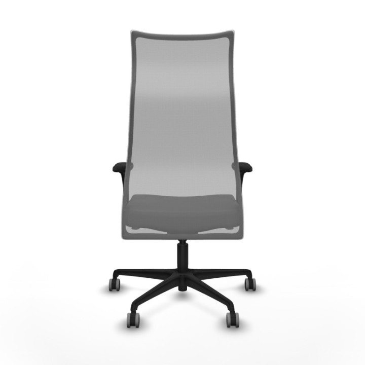 Albacete malla sincro malla gris similpiel gris oscuro brazos 1D base nailon ruedas 65mm engomadas