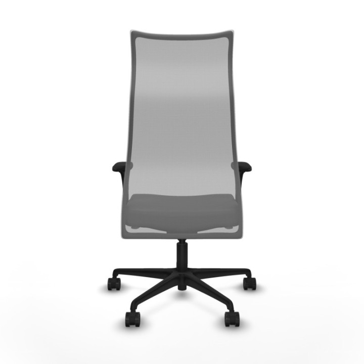 Albacete malla sincro malla gris similpiel gris oscuro brazos 1D base nailon ruedas 65 mm nailon