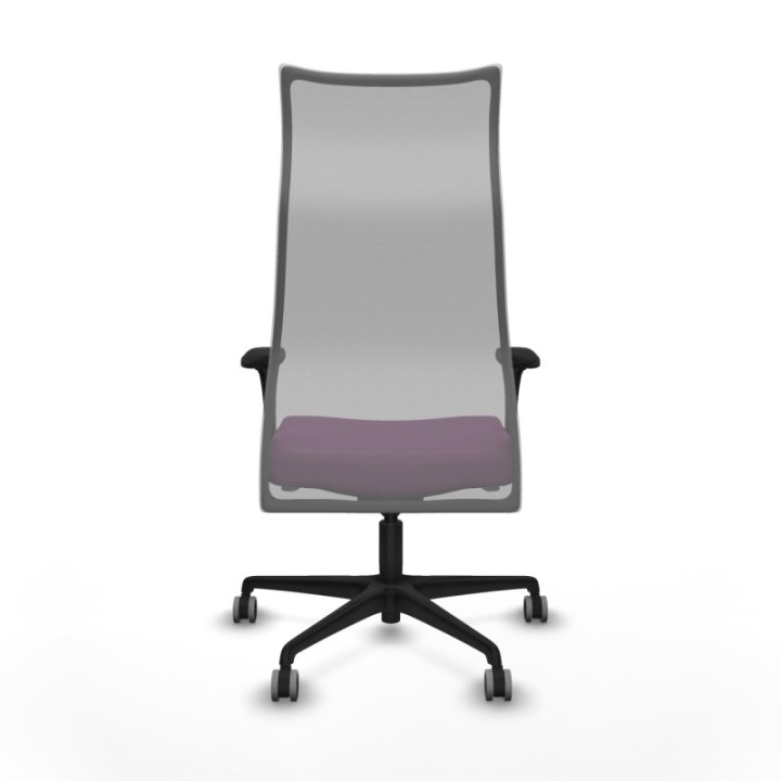 Albacete malla sincro malla gris similpiel morado brazos 1D base nailon ruedas 65mm engomadas