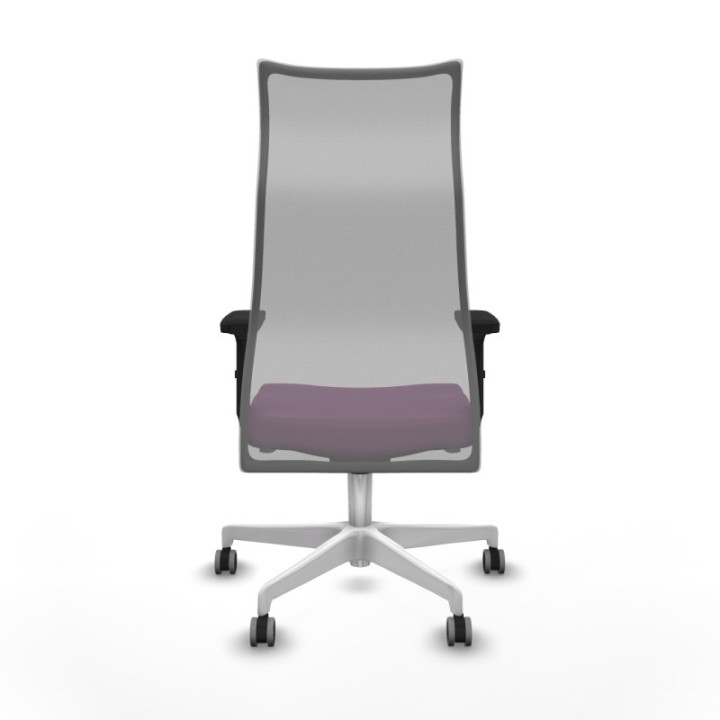 Albacete malla sincro malla gris similpiel morado brazos 2D base blanca ruedas 65mm engomadas