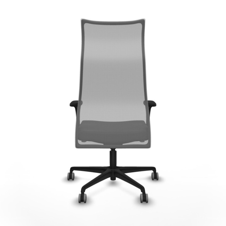 Albacete malla sincro malla gris similpiel negro brazos 1D base nailon ruedas 65mm engomadas