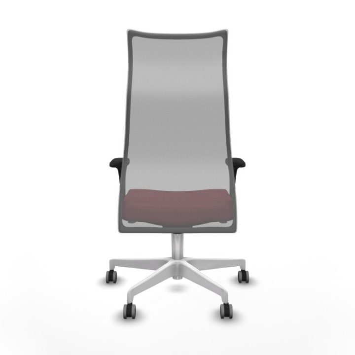 Albacete malla sincro malla gris similpiel granate brazos 1D base blanca ruedas 65mm engomadas