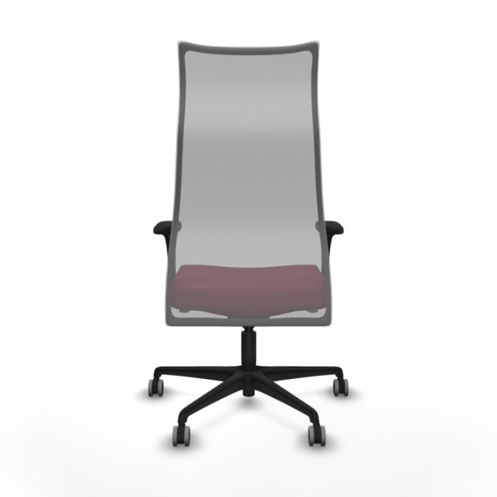 Albacete malla sincro malla gris similpiel granate brazos 1D base nailon ruedas 65mm engomadas