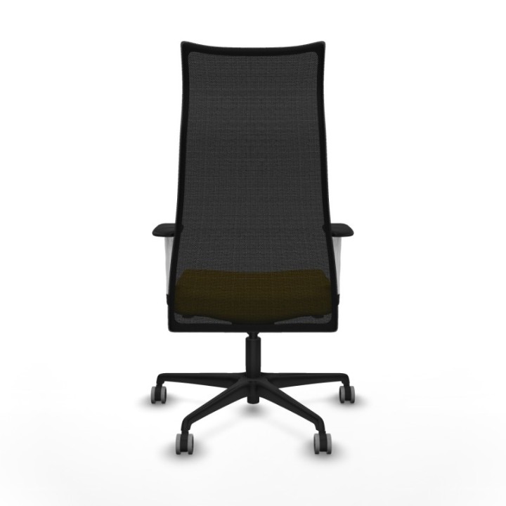 Albacete malla sincro malla negra bali amarillo brazos blancos base nailon ruedas 65mm engomadas