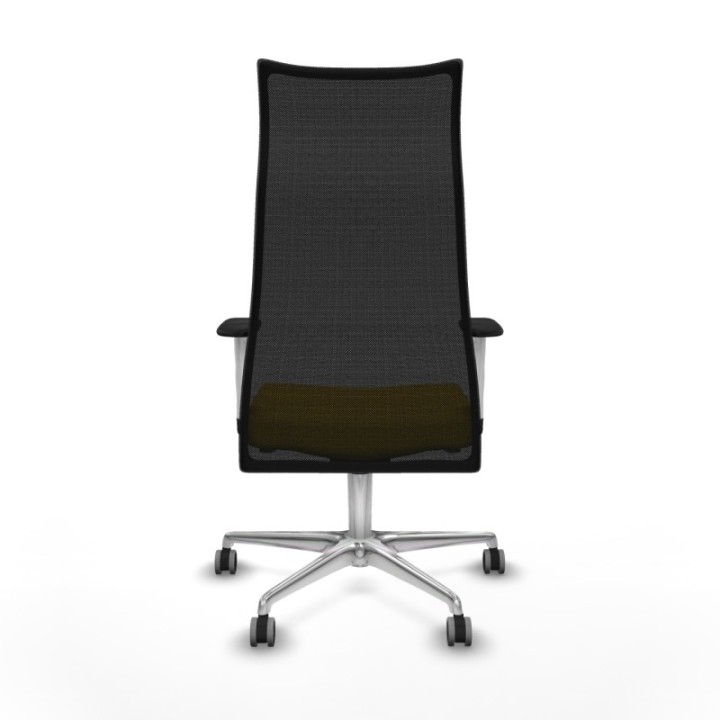 Albacete malla sincro malla negra bali amarillo brazos blancos base aluminio ruedas 65mm engomadas