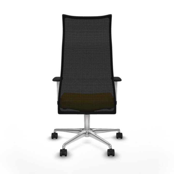 Albacete malla sincro malla negra bali amarillo brazos blancos base aluminio ruedas 65 mm nailon