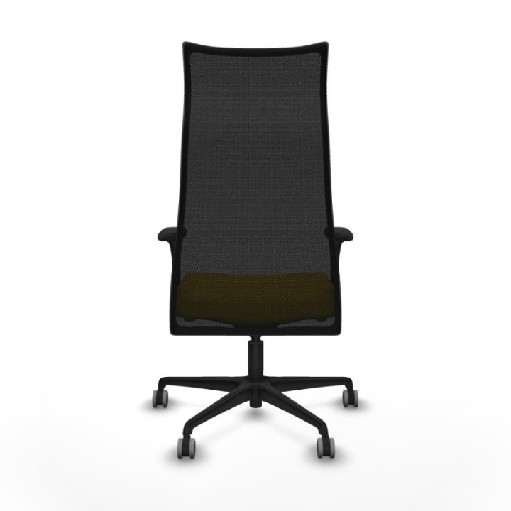 Albacete malla sincro malla negra bali amarillo brazos 1D base nailon ruedas 65mm engomadas