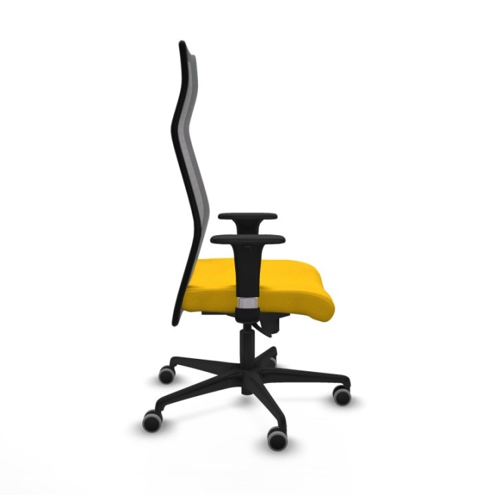 Albacete malla sincro malla negra bali amarillo brazos 1D base nailon ruedas 65mm engomadas