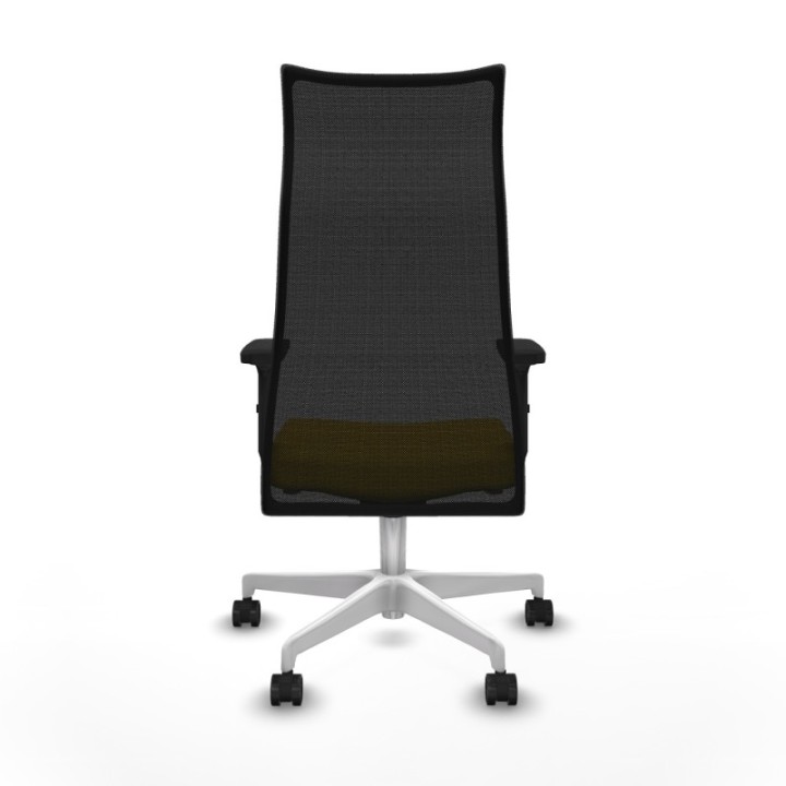 Albacete malla sincro malla negra bali amarillo brazos 2D base blanca ruedas 65 mm nailon