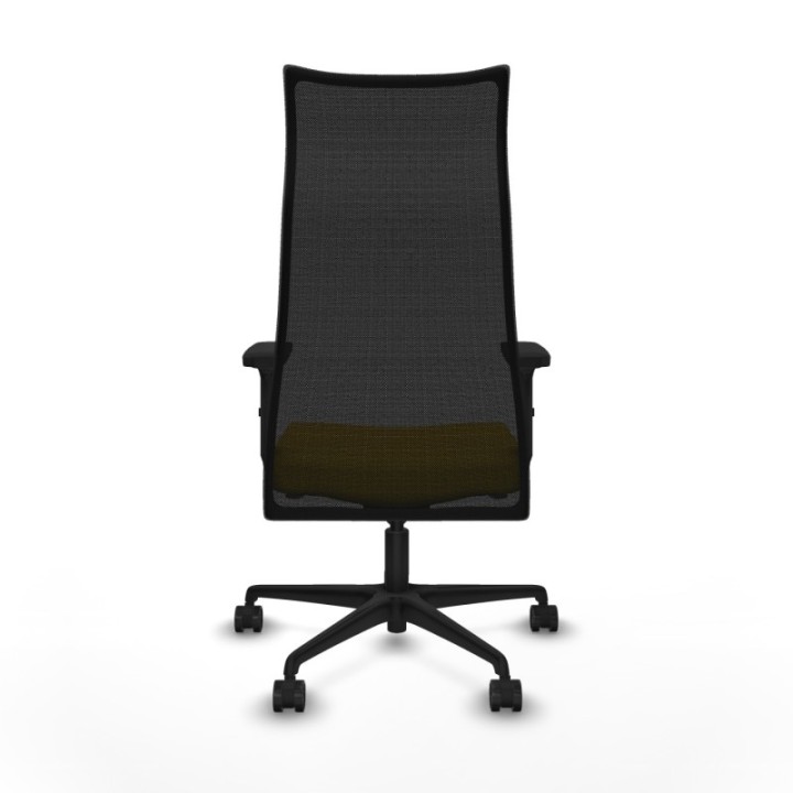 Albacete malla sincro malla negra bali amarillo brazos 2D base nailon ruedas 65 mm nailon