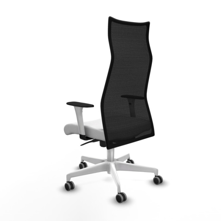 Albacete malla sincro malla negra bali blanco brazos blancos base blanca ruedas 65mm engomadas