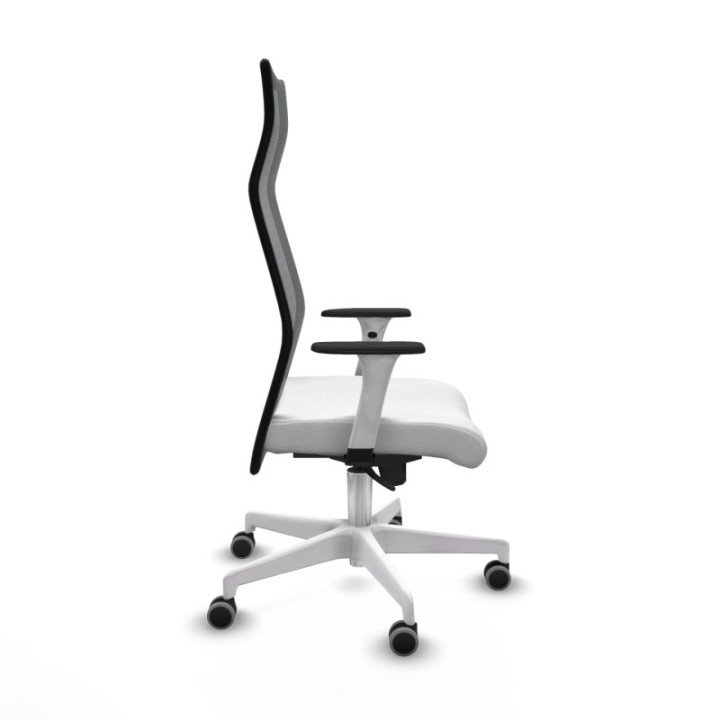 Albacete malla sincro malla negra bali blanco brazos blancos base blanca ruedas 65mm engomadas