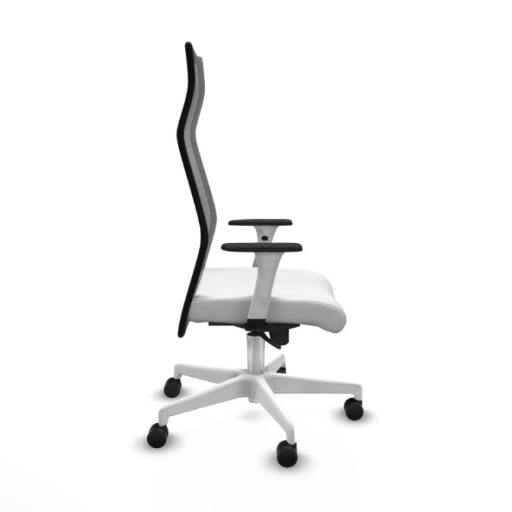 Albacete malla sincro malla negra bali blanco brazos blancos base blanca ruedas 65 mm nailon