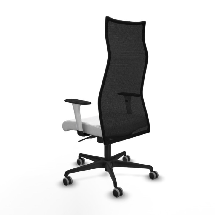 Albacete malla sincro malla negra bali blanco brazos blancos base nailon ruedas 65mm engomadas