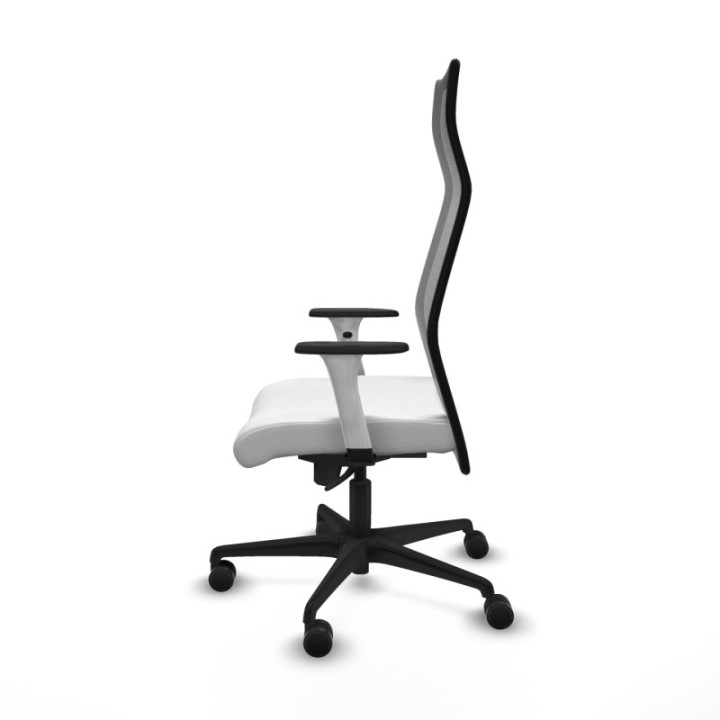 Albacete malla sincro malla negra bali blanco brazos blancos base nailon ruedas 65 mm nailon