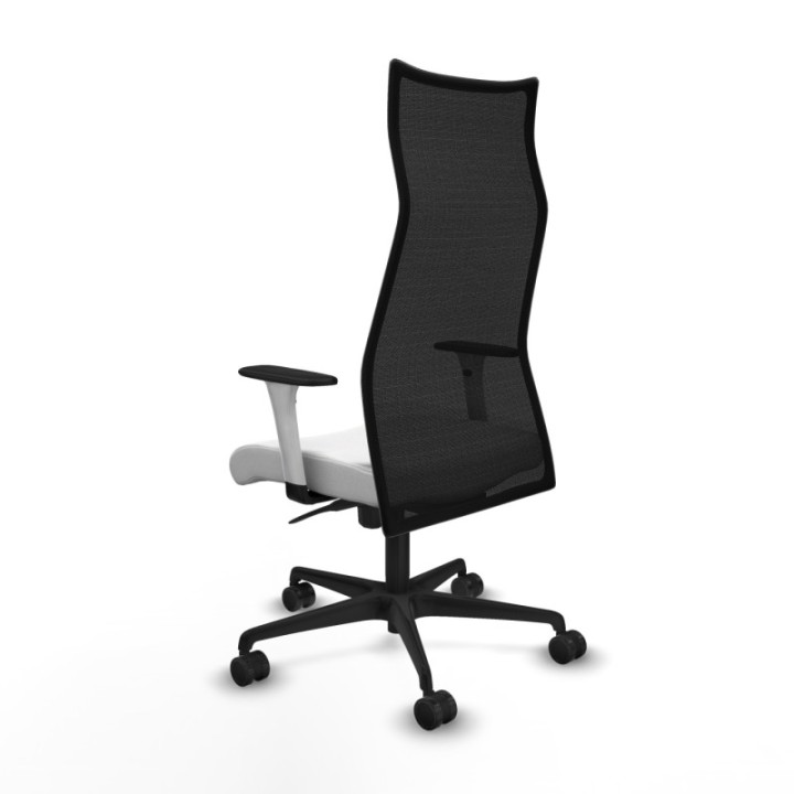 Albacete malla sincro malla negra bali blanco brazos blancos base nailon ruedas 65 mm nailon