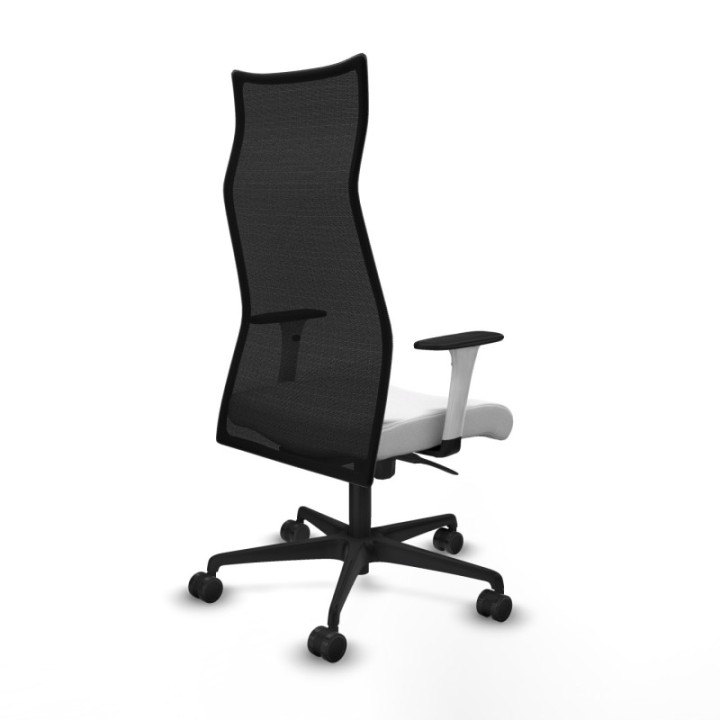 Albacete malla sincro malla negra bali blanco brazos blancos base nailon ruedas 65 mm nailon