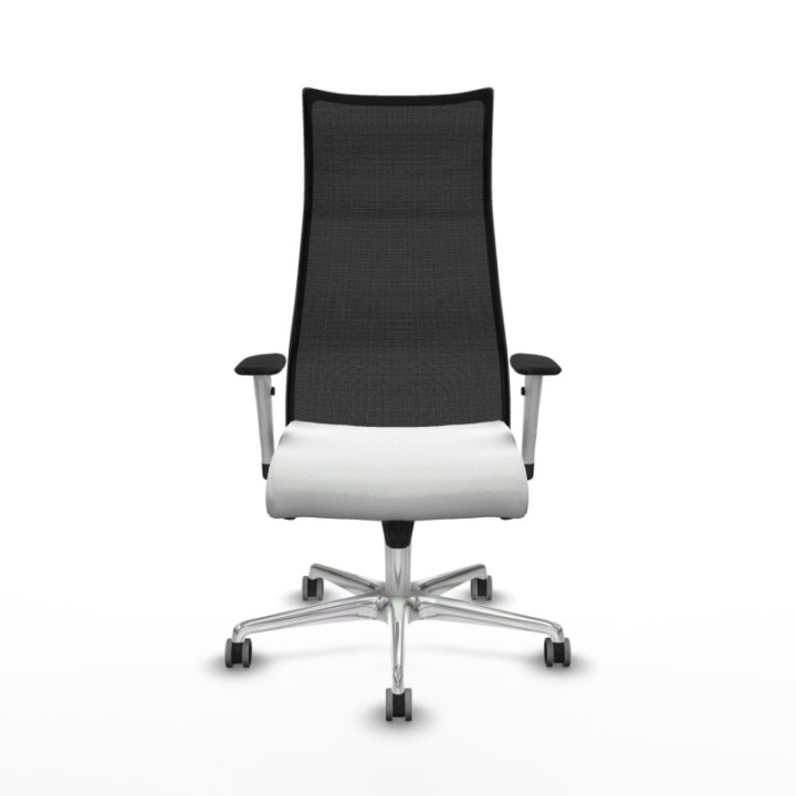 Albacete malla sincro malla negra bali blanco brazos blancos base aluminio ruedas 65mm engomadas