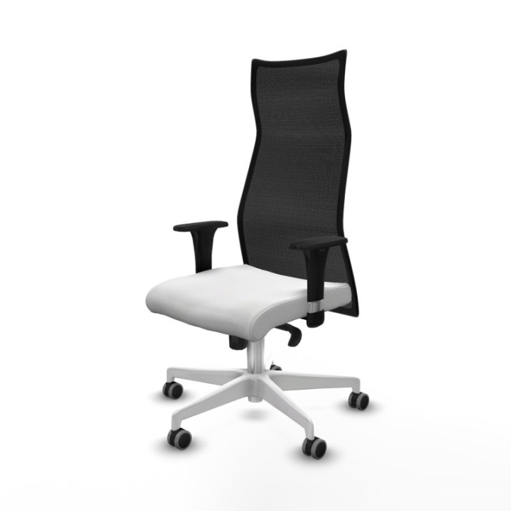 Albacete malla sincro malla negra bali blanco brazos 1D base blanca ruedas 65mm engomadas