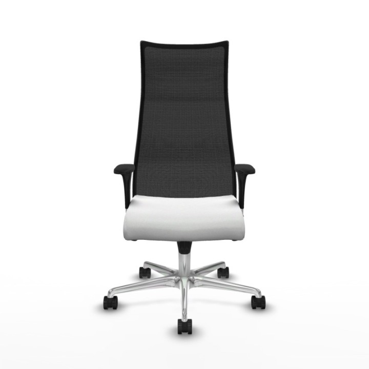 Albacete malla sincro malla negra bali blanco brazos 1D base aluminio ruedas 65 mm nailon