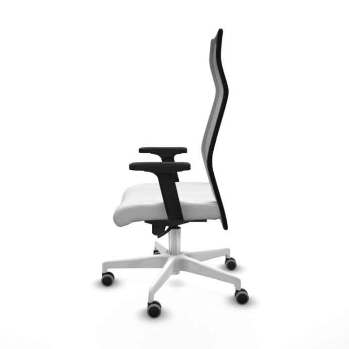 Albacete malla sincro malla negra bali blanco brazos 2D base blanca ruedas 65mm engomadas