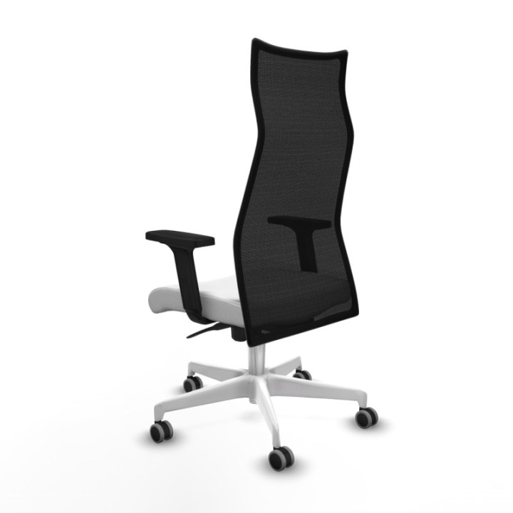 Albacete malla sincro malla negra bali blanco brazos 2D base blanca ruedas 65mm engomadas