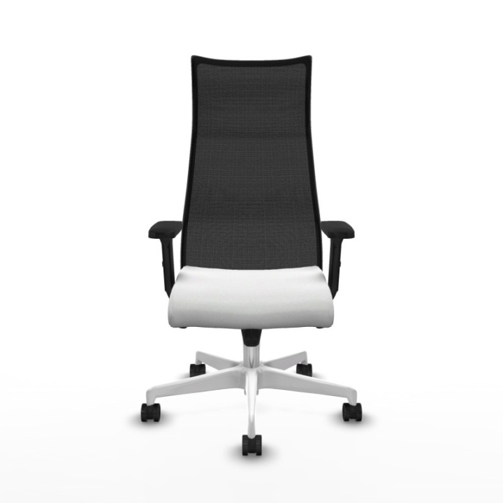 Albacete malla sincro malla negra bali blanco brazos 2D base blanca ruedas 65 mm nailon