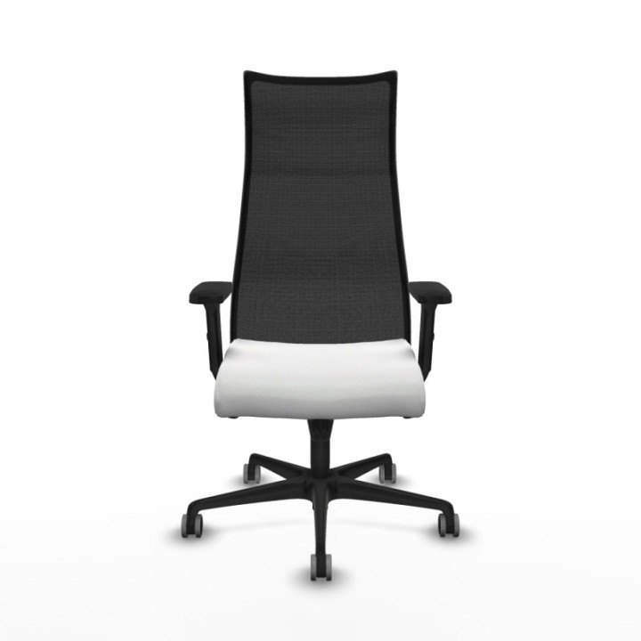 Albacete malla sincro malla negra bali blanco brazos 2D base nailon ruedas 65mm engomadas