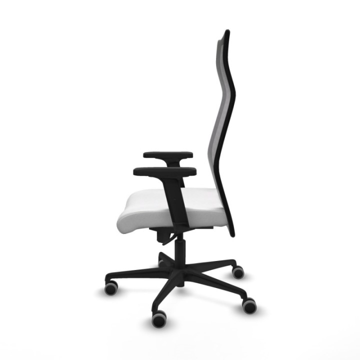 Albacete malla sincro malla negra bali blanco brazos 2D base nailon ruedas 65mm engomadas