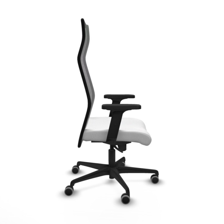 Albacete malla sincro malla negra bali blanco brazos 2D base nailon ruedas 65mm engomadas