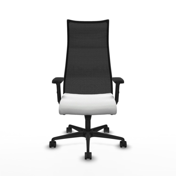 Albacete malla sincro malla negra bali blanco brazos 2D base nailon ruedas 65 mm nailon