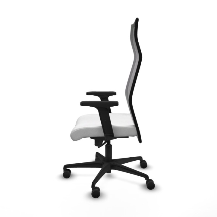 Albacete malla sincro malla negra bali blanco brazos 2D base nailon ruedas 65 mm nailon