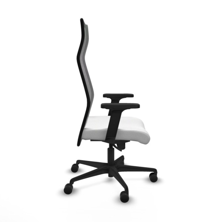 Albacete malla sincro malla negra bali blanco brazos 2D base nailon ruedas 65 mm nailon