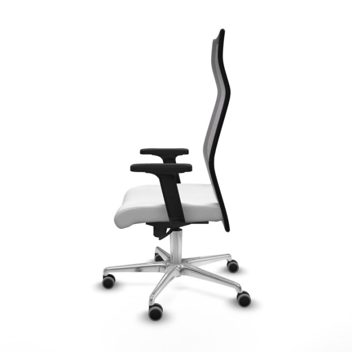 Albacete malla sincro malla negra bali blanco brazos 2D base aluminio ruedas 65mm engomadas