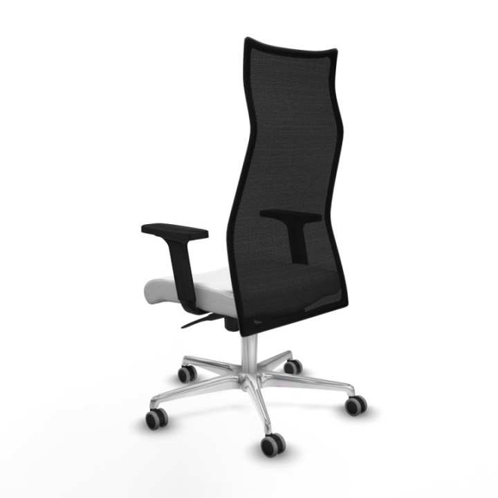 Albacete malla sincro malla negra bali blanco brazos 2D base aluminio ruedas 65mm engomadas