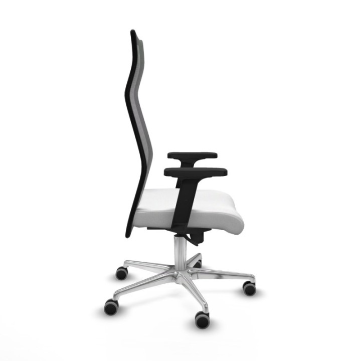 Albacete malla sincro malla negra bali blanco brazos 2D base aluminio ruedas 65mm engomadas